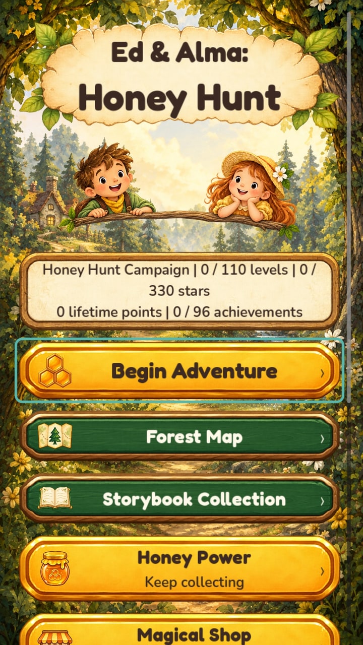 Honey Hunt main menu