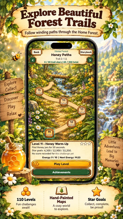Explore beautiful forest trails: a winding Honey Paths route through the Home Forest